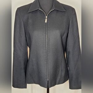 Sag Harbor Vintage Zip-Front Wool Jacket / Blazer - Size 10